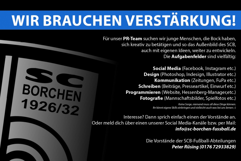 Wir brauchen Verstärkung! Wir brauchen Verstärkung!