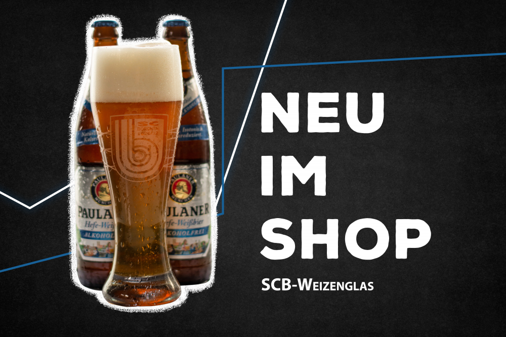 Neu im FanShop: Das SCB-Weizenglas