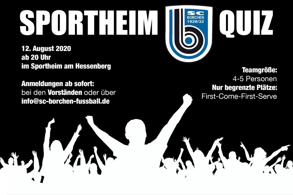 SCB-Sportheim Quiz am 12. August SCB-Sportheim Quiz am 12. August