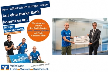 Großer Dank an die Volksbank Elsen-Wewer-Borchen Großer Dank an die Volksbank Elsen-Wewer-Borchen