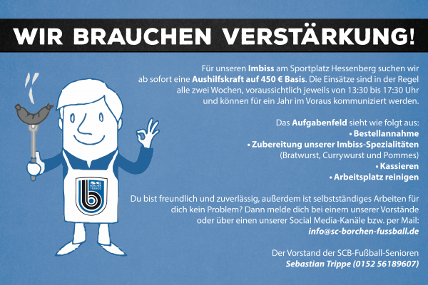Wir brauchen Verstärkung! Wir brauchen Verstärkung!