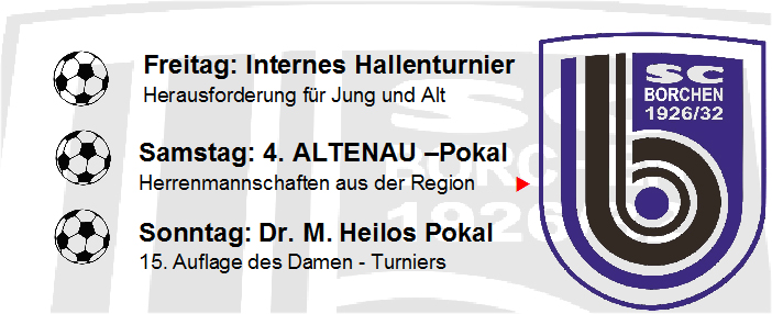Drei Hallenturniere... Drei Hallenturniere...